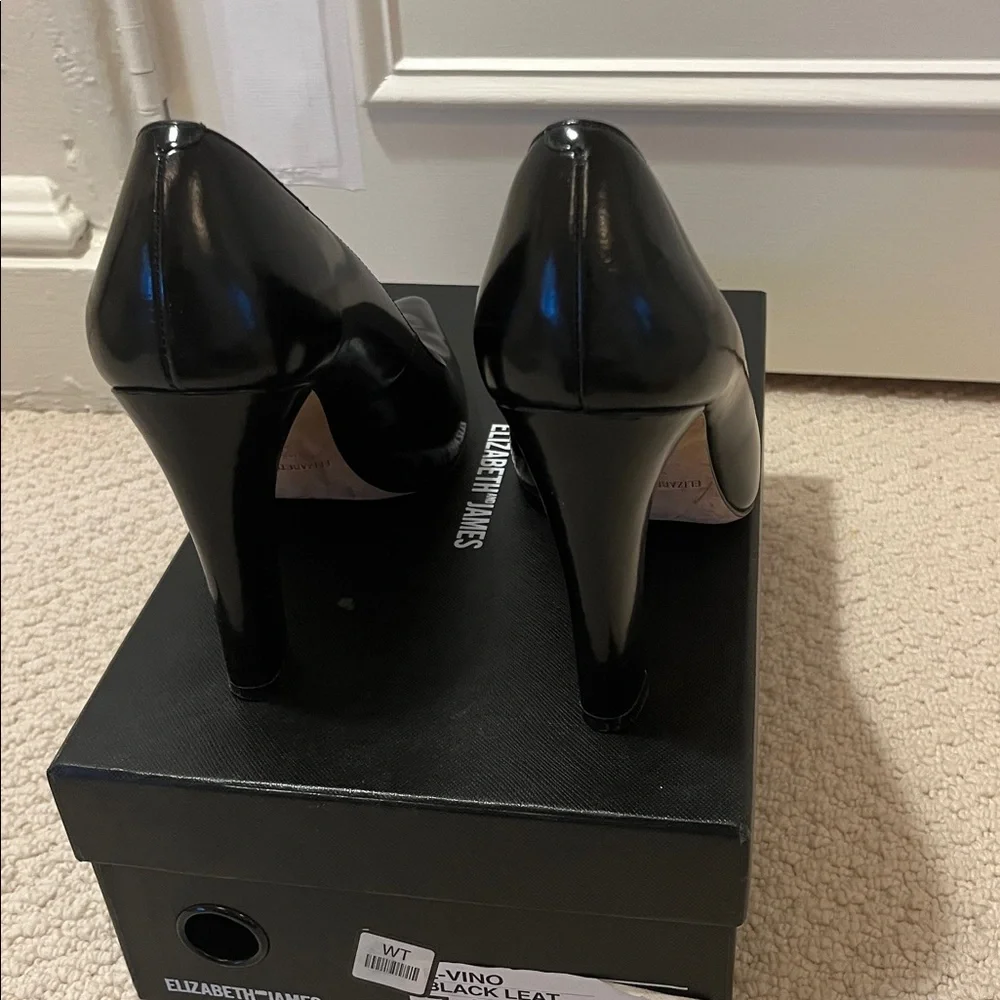 Beautiful Elizabeth and James Black Heels - Picture 3 of 4